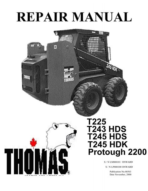 thomas 243 skid steer manual|thomas 225 manual.